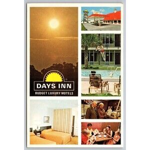 Postcard Georgia Atlanta Days Inn Days Lodge Vintage c1970s Pool Restaurant GA